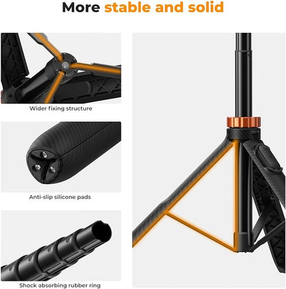 K&F CONCEPT 62'' Phone Selfie Stick Tripod, 2-in-1 Extendable Cell Phone Tripod Stand with Remote, 360° Ball Head Camera Tripod Compatible with DJI Osmo Pocket3 Action 6/5Pro GoPro 13/12 iPhone.