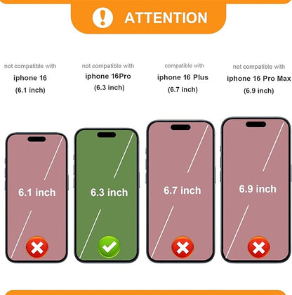 Bocasal Crossbody Wallet Case for iPhone 16 Pro, RFID Blocking PU Leather Zipper Handbag Purse Flip Cover, Kickstand Folio Case with Card Slots Holder Wrist Strap Lanyard 5G 6.3 Inch (Mint Green)