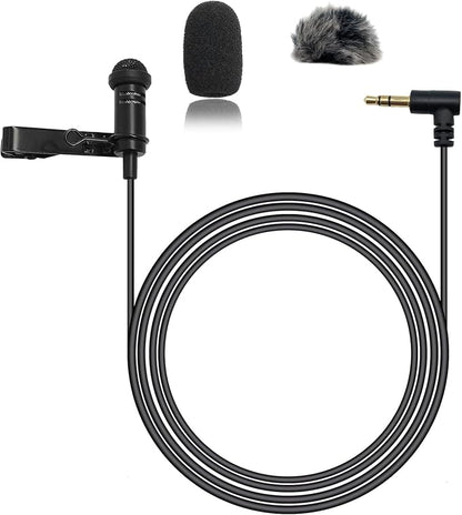 Lavalier Lapel Microphone Omidirectional Condenser Microphone for DJI Mic 2,Mic for Rode Wireless GO 2 / II Transmitters(Standard 3.5mm TRS Plug for DJI and for Rode)
