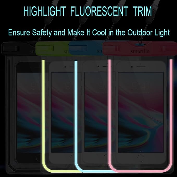 Waterproof Phone Pouch, Universal Waterproof Phone Case, Dry Bag Outdoor Beach Bag for iPhone 15 14 13 12 11 Pro Max XR SE XS 8 7 6S Plus, Galaxy Other Phones Up to 6.9''-4 Pack