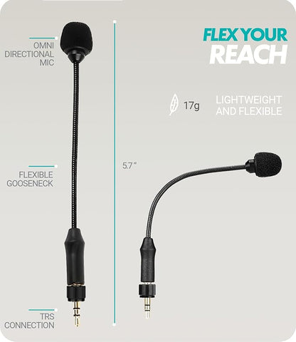 Movo MV-M101 Gooseneck Omnidirectional Lavalier Microphone- Compatible with DJI Mic/Rode Wireless Go Series Wireless Transmitters - Lapel Mic for Interviews and Content Creators (TRS 3.5mm)