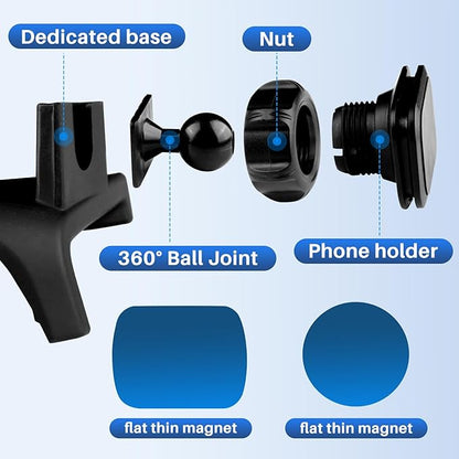 KUNGKIC for Subaru Crosstrek 2023 2024 2025 Magnetic Universal Auto Cell Phone Holder Car Cradle Rotatable Clip Cell Phone Cradle Mount Fit 3.5-5.5In Phone Interior Accessories