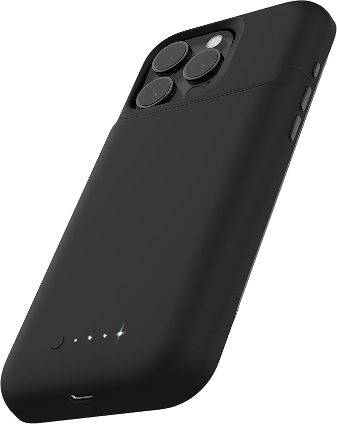Mophie Juice Pack Battery Case for iPhone 16 Pro Max - Slim Charging Case, Magnetic Back for Wallets & Mounts, +50% Extra Battery Life, Enhanced 6-Foot Drop Protection, Sustainable Material, Black