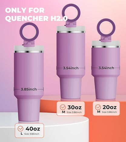 for Stanley Cup Phone Holder with Magnetic Phone Holder for Quencher H2.0 FlowState Tumbler Foldable Stand Water Bottle for Stanley Cup Accessories Hands Free for All Phones Cases