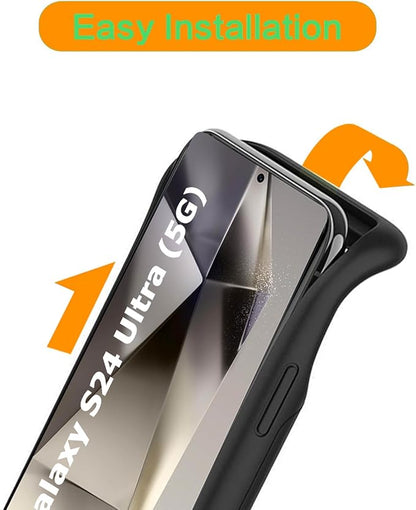 Battery Case for Galaxy S24 Ultra,12000mAh Portable Protective Smart Wireless Charging Case Support Carplay Compatible with Galaxy S24Ultra(6.8 inches)Rechargeable Extended Battery Charger Case(Black)