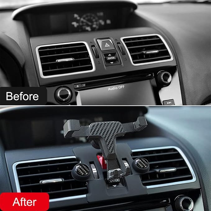 for Subaru WRX Car Phone Mount, Carbon Black Interior Hands Free Phone Holder, Gravity Air Vent Car Mount for Cell Phone Compatible with Subaru WRX STi 2016-2021