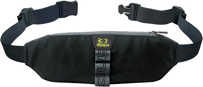 Amphipod AirFlow Trail Pack, Runners Storage Waist Pack Belt for Running & Jogging, Men & Women - Black