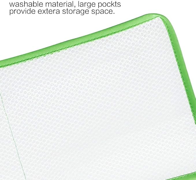 FishMM Mesh Bath Organizers for Shower with Hook, Quick Dry Hanging Shower Caddy College, Bath Storage with 6 Pockets for College Dorm Rooms, Bathroom