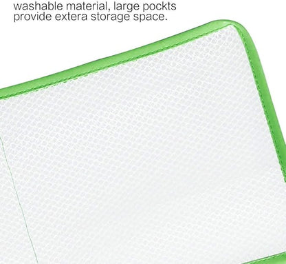 FishMM Mesh Bath Organizers for Shower with Hook, Quick Dry Hanging Shower Caddy College, Bath Storage with 6 Pockets for College Dorm Rooms, Bathroom