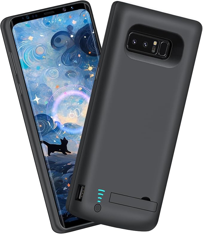 Sitong Upgraded Battery Case for Samsung Galaxy Note 8, 6500mAh Rechargeable Battery Charging Charger Case, Add 1.4X Extra Juice (6.3 Inches) Black