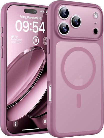 TOCOL for iPhone 17 Pro Case, Compatible with Magsafe Charger, Full Camera Protection, Translucent Matte Phone Case for 17 Pro 6.3 inch (Lilac Purple)