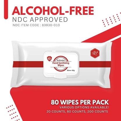 Mediwiper 500 Wipes (20Count*25Pack) Alcohol-Free Sanitizing Wipes Disinfecting Large Unscented Wet Wipes Bulk, Hand Sanitizer
