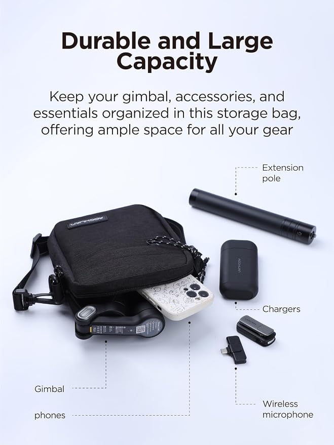 AOCHUAN 3-Axis Gimbal Stabilizer for Smartphone Smart X Pro Kit & B10 Storage Bag & E10 Extension Rod