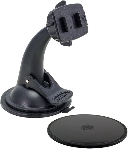 ARKON Mounts Windshield Dashboard Sticky Suction Mount for Cars and Trucks | Designed for Phone and Tablet Holders | Dual-T Holder Compatible | Strong Windshield Suction Mount | GN068WD-SBH