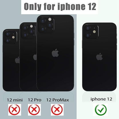 Diverbox for iPhone 12 Waterproof Case,Waterproof Shockproof Dustproof IP68 Full-Body Hard Case Built-in Screen Protector Underwater Outdoor Waterproof Cover for iPhone 12,6.1 in (Back Black)