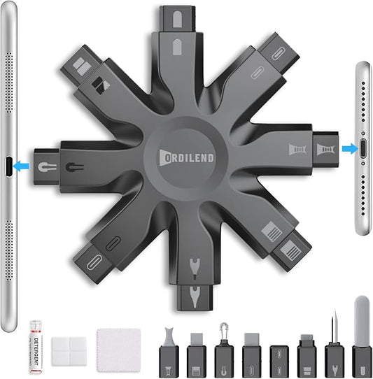 Ordilend Phone Cleaning Kit, Charging Port & Speaker Cleaner for iPhone Android iPad, Dust Removal Tool for Lightning Port, Headphone Jack, Smartwatch, Electronic Cleaning Kit