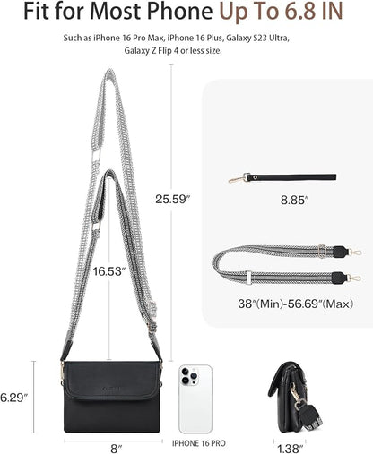 CHOLISS Small Crossbody Bags for Women, Vegan Leather Cell Phone Purse, Mini Travel Purse with Adjustable Strap Womens Gifts