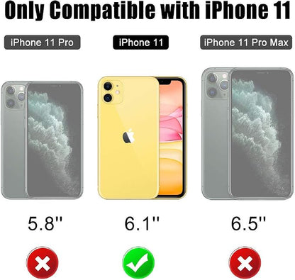 Beasyjoy for iPhone 11 Metal Waterproof Case - Heavy Duty, Shockproof, Dustproof, Rugged Defender, Built-in Screen, Outdoor Protection (Black)