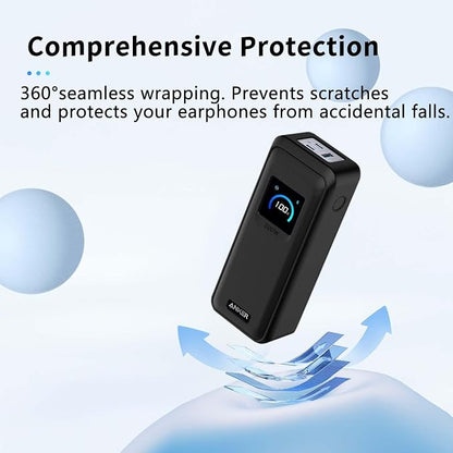 Case for Anker Prime Power Bank(26,250mAh 300W),NOUKAJU Silicone Protective Case,Drop-Proof,Scratch-Proof,Shock-Proof,Dust-Proof,Protective Cover for Anker Prime 26,250mAh Power Bank 300W(Black)