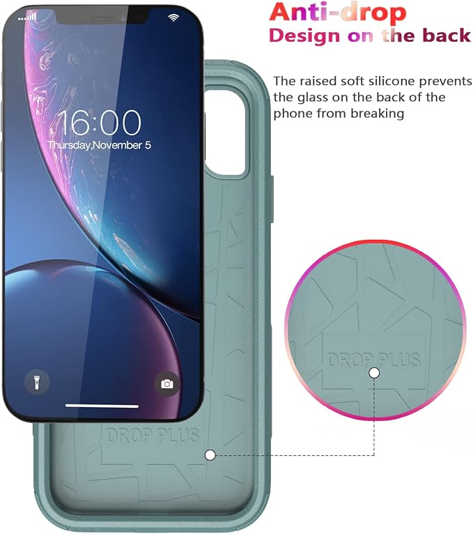 Diverbox for iPhone Xr Case [Shockproof] [Dropproof] [Dust-Proof],Heavy Duty Protection Phone Case Cover for Apple iPhone XR (Pine Green)