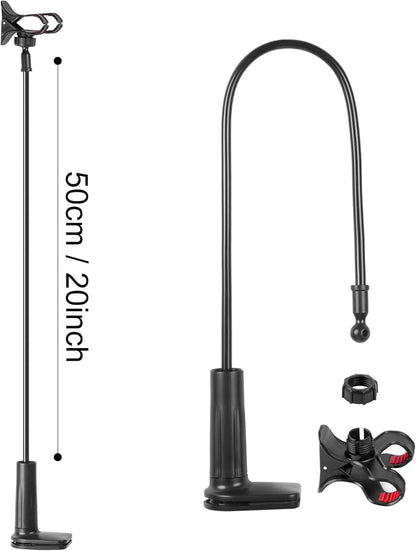 ITART Cell Mobile Phone Holder Universal Gooseneck Flexible Lazy Clip Holders Clamp (Made of Higher Quality Plastic (Classic Black)