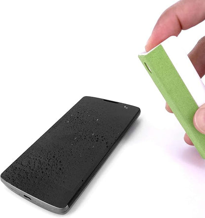 2 eDealz All in One Screen Cleaning Sprays with Microfiber and Phone Stand. Cleans and Removes Oil and Dirt from Smartphones, Tablets, LCD, LED Laptop, TV Screens and More (Green)
