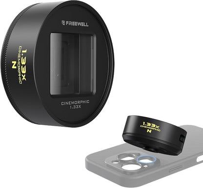 Freewell Neutral Streak 1.33x Anamorphic Lens with 17mm Mount– Cinematic Wide-Screen Lens with Natural Light Streak Effect, Perfect for Night Cityscapes, Filmmaking, and Creative Video Production