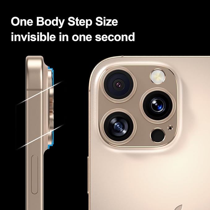 Camera Lens Protector for iPhone 14/15/16 Pro & Pro Max, Tempered Glass Camera Cover Lens Aluminum Alloy Metal matte Case, for iphone 15 pro max camera lens protector, Gold
