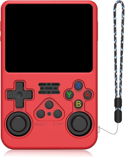 Silicone Protective Case for Anbernic R36S Game Console, Full-Body Protective Cover with Precise Cutout, Shockproof Dustproof Protector Sleeve & Scratch-Resistant Sleeve (Red)