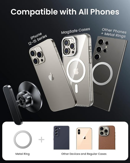 Miracase Magnetic Golf Cart, Gym Phone Holder, Strong Magnet Phone Mount Compatible with iPhone, Google Pixel Any Smartphone, Golf Cart Accessories Phone Caddy Gift for Friends