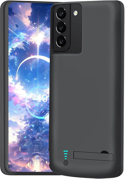 Battery Case for Samsung Galaxy S22+, 5000mAh Rechargeable Extended Battery Charging Charger Case, Add 100% Extra Juice (6.6 Inches) Black