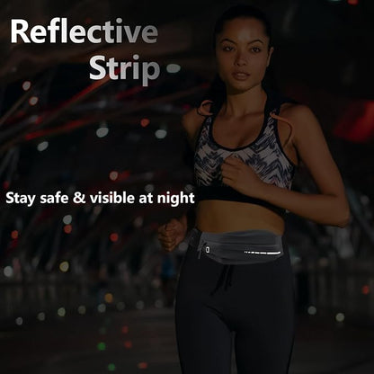Slim Running Belt for Men Women,Runners Fanny Pack Waist Phone Holder for women, Pouch Waist Bag for Workout Jogging