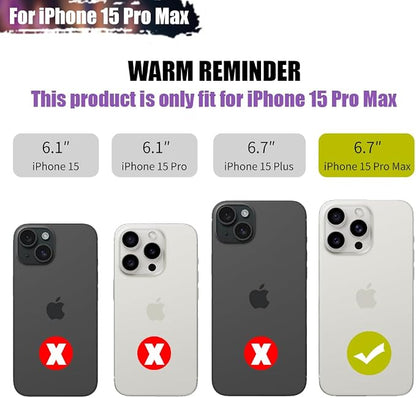 Battery Case for iPhone 15 Pro Max, 6000mAh Rechargeable Extended Battery Charging/Charger Case, Add 100% Extra Juice (6.7 inch) Black