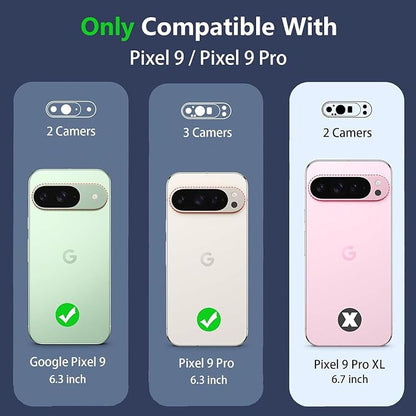Battery Case for Google Pixel 9/9 Pro, 10000mAh Rechargeable Portable Charging Case with Wireless Charging Compatible for Google Pixel 9/9 Pro (6.3 inch) Extended Battery Pack Charger Cover (Black)