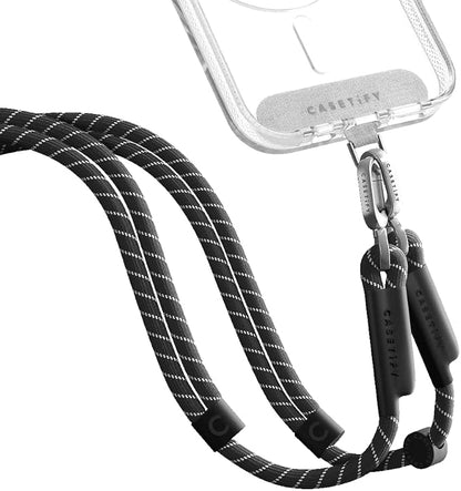 CASETiFY 8mm Rope Cross Body Strap with Card - Black