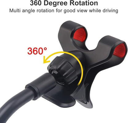 Phone Holders for Your Car: Windshield Phone Mount with Long Arm, 360° Rotation Strong Suction Cell Phone Car Mount, Anti-Shake Stabilizer for iPhone, Samsung, All Smartphones