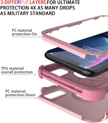 Diverbox for iPhone Xr Case [Shockproof] [Dropproof] [Dust-Proof],Heavy Duty Protection Phone Case Cover for Apple iPhone XR (Pink)