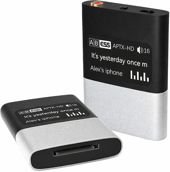 Bluetooth Adapter Receiver for Bose iPod Sounddock and 30 pin Music Docking Station with OLED Display, 3.5mm AUX