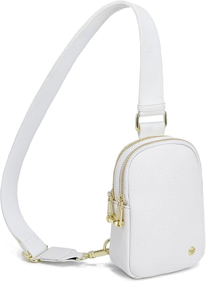 INICAT Anti Theft Crossbody Bag for Women, Small RFID Blocking Sling Purse with Zipper Lock for Travel, Vegan Leather