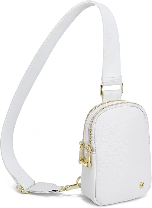 INICAT Anti Theft Crossbody Bag for Women, Small RFID Blocking Sling Purse with Zipper Lock for Travel, Vegan Leather