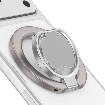 Magnetic Phone Ring Holder for MagSafe, Dual-Side Magnetics Gym Phone Grip Stand Ring Grip Kickstand for iPhone 17/16/15/14/13/12 Series MagSafe Case Android Phone, Compatible Magnetic Car Mount, Grey