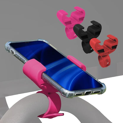 Silicone Bike Phone Holder Designed for Peloton and Exercise Bike- Cell Phone Mount for Stationary Exercise Bike Accessories