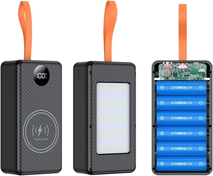 ordinarYone 12Slots 21700 Battery Box High Capacity Battery Charging Case for Camping Hiking Easy Assembly Not need Soldering