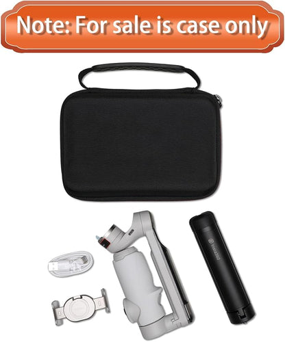 LTGEM Hard Travel Case Compatible with DJI Osmo Mobile SE/Osmo Mobile 7P/7/8/6, Insta360 Flow/Flow Pro/Flow 2 Pro Foldable AI Phone Gimbal, hohem iSteady X3 SE Gimbal Stabilizer (Black+Gray)