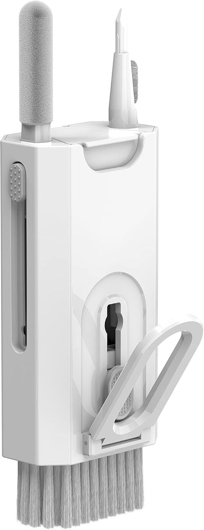 Keyboard Phone Screen Cleaner for PC Computer Electronic Laptop Macbook, Camera Lens, iPad iPhone Airpods Earbud Charging Port Cleaning Kit, Gamer Gifts Gadgets Tools Accessories, 8-in-1 White