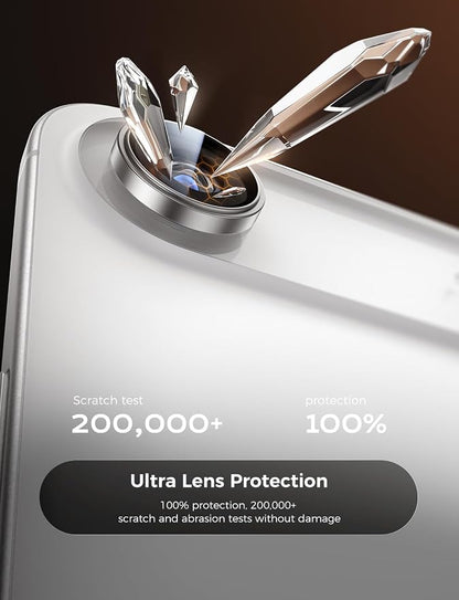 MAGIC JOHN for iPhone Air Camera Lens Protector [Alignment Kit&1:1 Invisible Fit] 9H Aerospace Tempered Glass, Ultra HD, Metal Individual Ring,Set of 2,Sliver