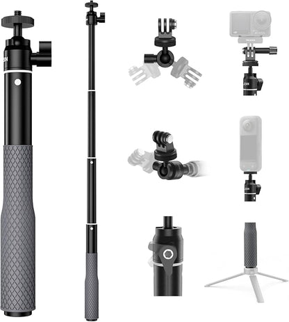 TELESIN 360°Waterproof Selfie Stick 25.75" w Hand Strap Underwater Dive Diving Extension Stick Pole Monopod for DJI OSMO 360 Action 6 5 Pro 4 Pocket 3 Xtra Muse GoPro Max 13 12 Insta360 X5 X4 Ace Pro