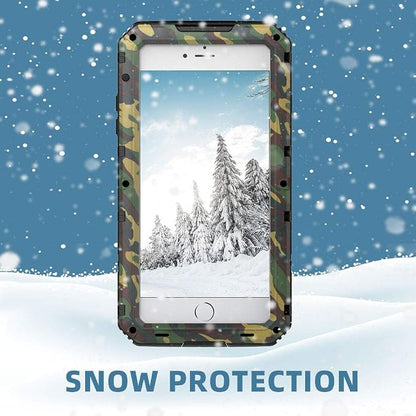 Mitywah Waterproof iPhone 7/8 Case - Heavy Duty Metal, Full Body Protection, Built-in Screen, Shockproof, Dustproof, Military Grade Defender, Camouflage