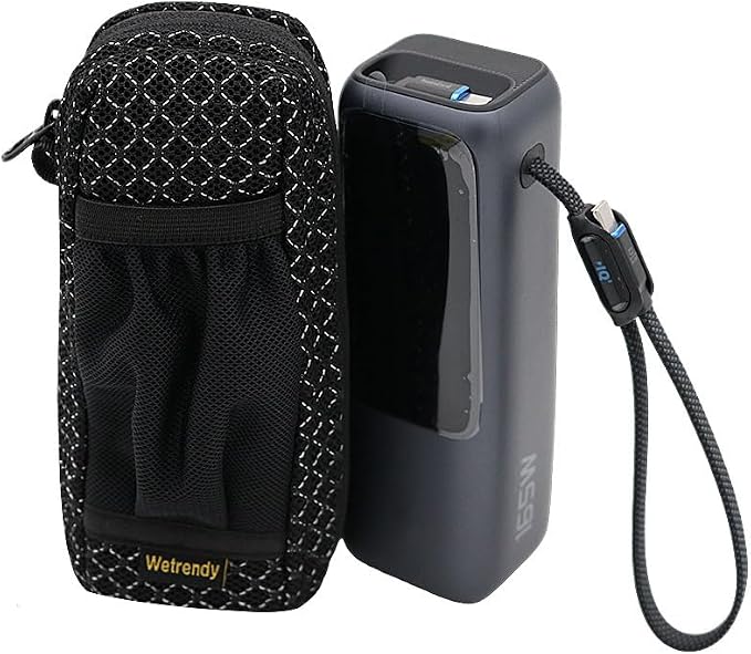 Portable Power Bank Bag for Anker A1695 Zolo 165W Power Source Breathable Ventilate Outdoors Travel Carrying Case Black
