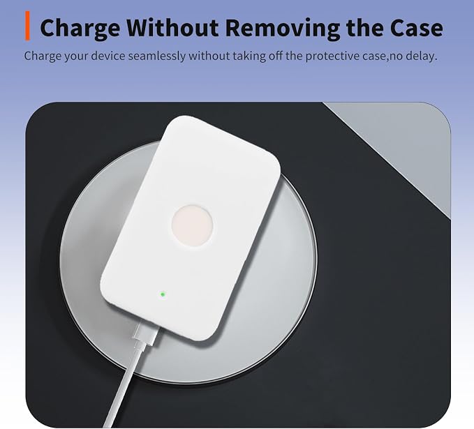 Case for Apple MagSafe Magnetic Power Bank– Soft Silicone Protective Cover Compatible with MagSafe Magnetic Power Bank,Shockproof Anti-Scratch Slim Fit Case,White